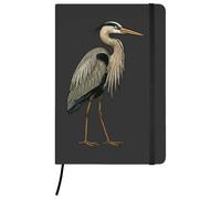 Azeeda A5 'Standing Crane Bird' Black Hardcover Ruled Notebook (NB00082335)