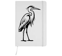 Azeeda A5 'Standing Crane Bird' White Hardcover Ruled Notebook (NB00082332)