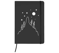Azeeda A5 'Stars Above The Mountain' Black Hardcover Ruled Notebook (NB00090727)