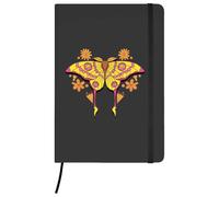 Azeeda A5 'Summer Moth' Black Hardcover Ruled Notebook (NB00096025)