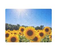 Azeeda A5 'Sunflower Field Scene' Magnetic Jigsaw Puzzle (JI00000714)
