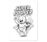 Azeeda A5 'Super Pooper' Wall Poster/Print (PP00333610)