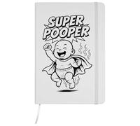 Azeeda A5 'Super Pooper' White Hardcover Ruled Notebook (NB00083550)
