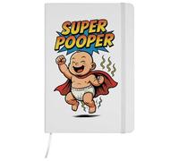 Azeeda A5 'Super Pooper' White Hardcover Ruled Notebook (NB00083554)