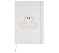 Azeeda A5 'Swan Couple' White Hardcover Ruled Notebook (NB00090329)