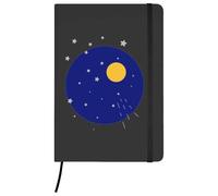 Azeeda A5 'The Moon And The Stars' Black Hardcover Ruled Notebook (NB00095570)