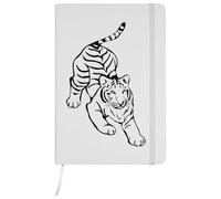 Azeeda A5 'Tiger Line Art' White Hardcover Ruled Notebook (NB00087720)