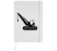 Azeeda A5 'Tracked Crane Silhouette' White Hardcover Ruled Notebook (NB00092580)