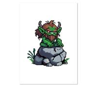 Azeeda A5 'Troll on Rock' Wall Poster/Print (PP00362806)