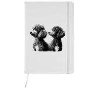 Azeeda A5 'Two French Poodle Dogs Portrait' White Hardcover Ruled Notebook (NB00085199)