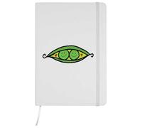Azeeda A5 'Two Happy Peas in a Pod' White Hardcover Ruled Notebook (NB00068091)