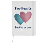 Azeeda A5 'Two Hearts Beating As One' White Ruled Notebook (NB00098996)