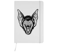 Azeeda A5 'Vampire Bat Portrait' White Hardcover Ruled Notebook (NB00094015)