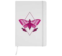 Azeeda A5 'Vivid Pink Moth' White Hardcover Ruled Notebook (NB00088496)