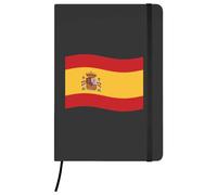 Azeeda A5 'Waving Spanish Flag' Black Hardcover Ruled Notebook (NB00059890)