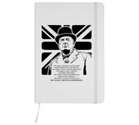 Azeeda A5 'We Shall Never Surrender' White Hardcover Ruled Notebook (NB00092987)