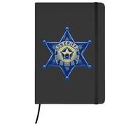 Azeeda A5 'Western Style Sheriff Star' Black Hardcover Ruled Notebook (NB00084910)
