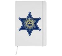Azeeda A5 'Western Style Sheriff Star' White Hardcover Ruled Notebook (NB00084909)