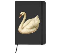 Azeeda A5 'White Swan ' Black Hardcover Ruled Notebook (NB00069650)