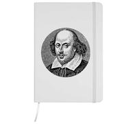 Azeeda A5 'William Shakespeare Portrait' White Hardcover Ruled Notebook (NB00085085)