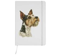 Azeeda A5 'Wire Fox Terrier Portrait' White Hardcover Ruled Notebook (NB00091990)
