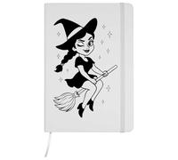 Azeeda A5 'Witch Girl Pinup' White Hardcover Ruled Notebook (NB00080776)