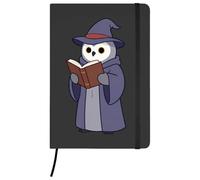 Azeeda A5 'Wizard Owl' Black Hardcover Ruled Notebook (NB00097263)