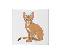 Azeeda 'Abyssinian Cat' 108mm Square Ceramic Tile (TD00040126)