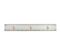 Azeeda 'Abyssinian Cat' 30cm (12 Inch) White Plastic Ruler (RL00108426)