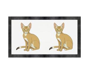 Azeeda 'Abyssinian Cat' Pet Feeding Mat (PM00036323)