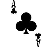 Azeeda 'Ace of Clubs' Reusable Stencil - Durable Decorative Template for Painting and Spraying on Walls, Tiles, Wood, Fabric & Craft Projects - XL (A3) (WS00080821)