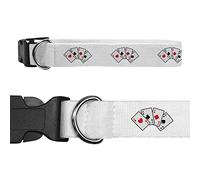 Azeeda 'Aces Playing Cards' Dog Collar - White, L (PR00023782)