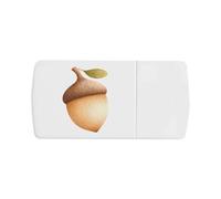 Azeeda 'Acorn with Green Leave' Pill Box with Tablet Splitter (PI00039714)