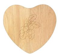Azeeda 'Acorns and Oak Leaves' Heart Chopping Board (WB00089144)