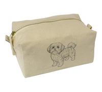 Azeeda 'Adorable Shih Tzu Dog Standing' Canvas Wash Bag/Makeup Case (CS00051715)
