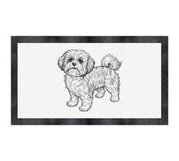 Azeeda 'Adorable Shih Tzu Dog Standing' Pet Feeding Mat (PM00037232)