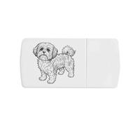 Azeeda 'Adorable Shih Tzu Dog Standing' Pill Box with Tablet Splitter (PI00042347)