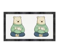 Azeeda 'Adorable Sitting Bear' Pet Feeding Mat (PM00034427)