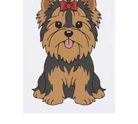 Azeeda 'Adorable Yorkshire Terrier' Temporary Tattoo - Water Resistant, Skin-Safe, Non-Toxic Transfer (TO00098053)