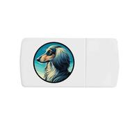 Azeeda 'Afghan Hound Portrait' Pill Box with Tablet Splitter (PI00037924)