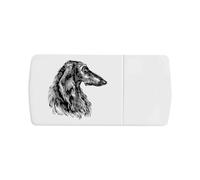 Azeeda 'Afghan Hound Side View' Pill Box with Tablet Splitter (PI00035363)
