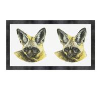 Azeeda 'African Bat-Eared Fox' Pet Feeding Mat (PM00033355)