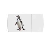 Azeeda 'African Penguin' Pill Box with Tablet Splitter (PI00041217)