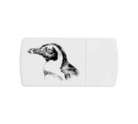 Azeeda 'African Penguin Portrait' Pill Box with Tablet Splitter (PI00042344)