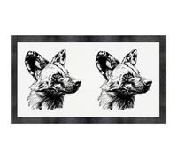 Azeeda 'African Wild Dog Side View' Pet Feeding Mat (PM00029493)