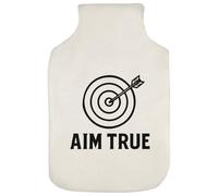 Azeeda 'Aim True Target with Arrow and Slogan' Hot Water Bottle Cover (HW00045058)