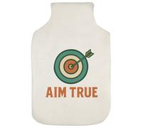 Azeeda 'Aim True Target with Arrow and Slogan' Hot Water Bottle Cover (HW00045059)