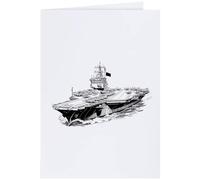 Azeeda 'Aircraft Carrier' Greeting Card - A4 (GC00100270)