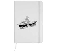 Azeeda 'Aircraft Carrier' Ruled Notebook - White, A5 (NB00100622)
