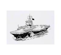 Azeeda 'Aircraft Carrier' Temporary Tattoo - A6 (TO00108967)